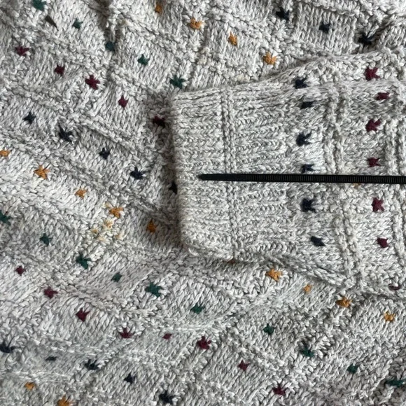 Vitage 1990's Grey Knit Sweater Large Great Lakes Chunky Knit Sweater Cottage - Picture 10 of 10